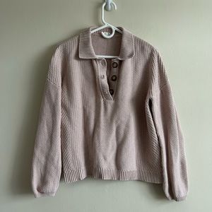 Poetry Pink Button-Up Sweater
